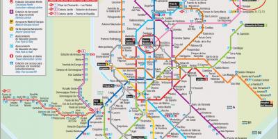 Madrid metro map havaalanı