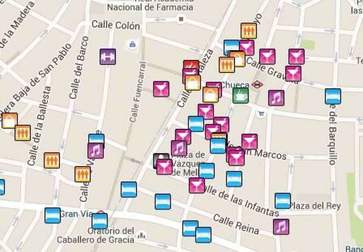 gay alan Madrid Haritayı göster