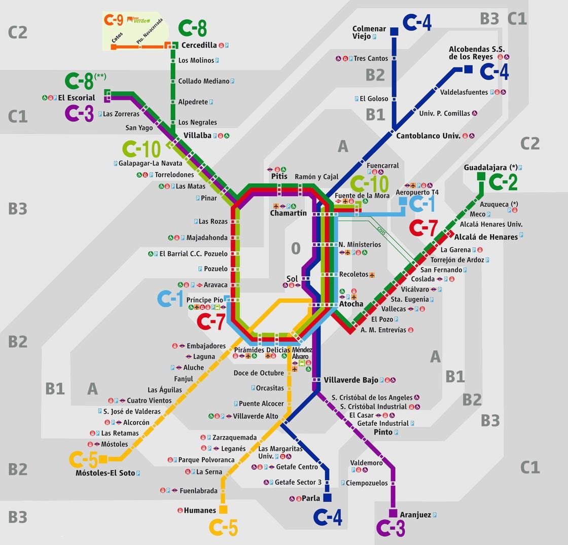 Madrid haritası atocha Tren İstasyonu