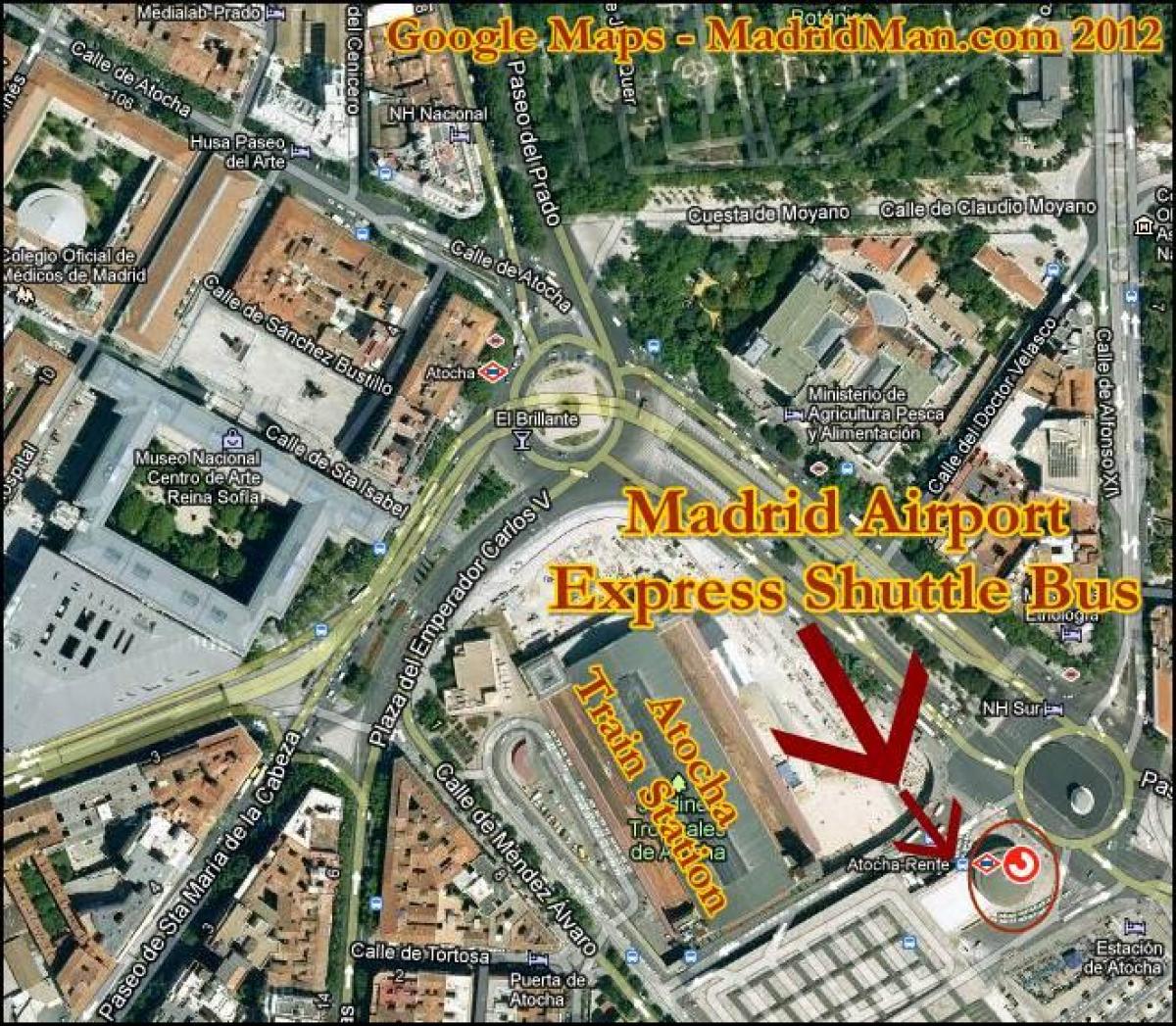 puerta de atocha Tren İstasyonu haritası