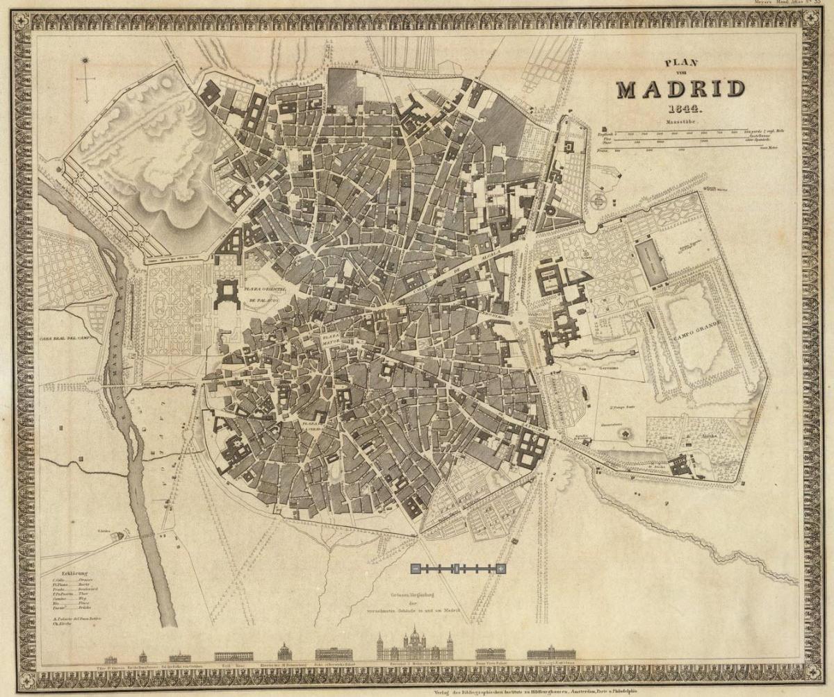 Madrid haritası old town
