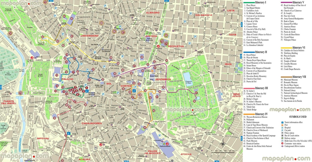 Madrid harita çevrimdışı haritası
