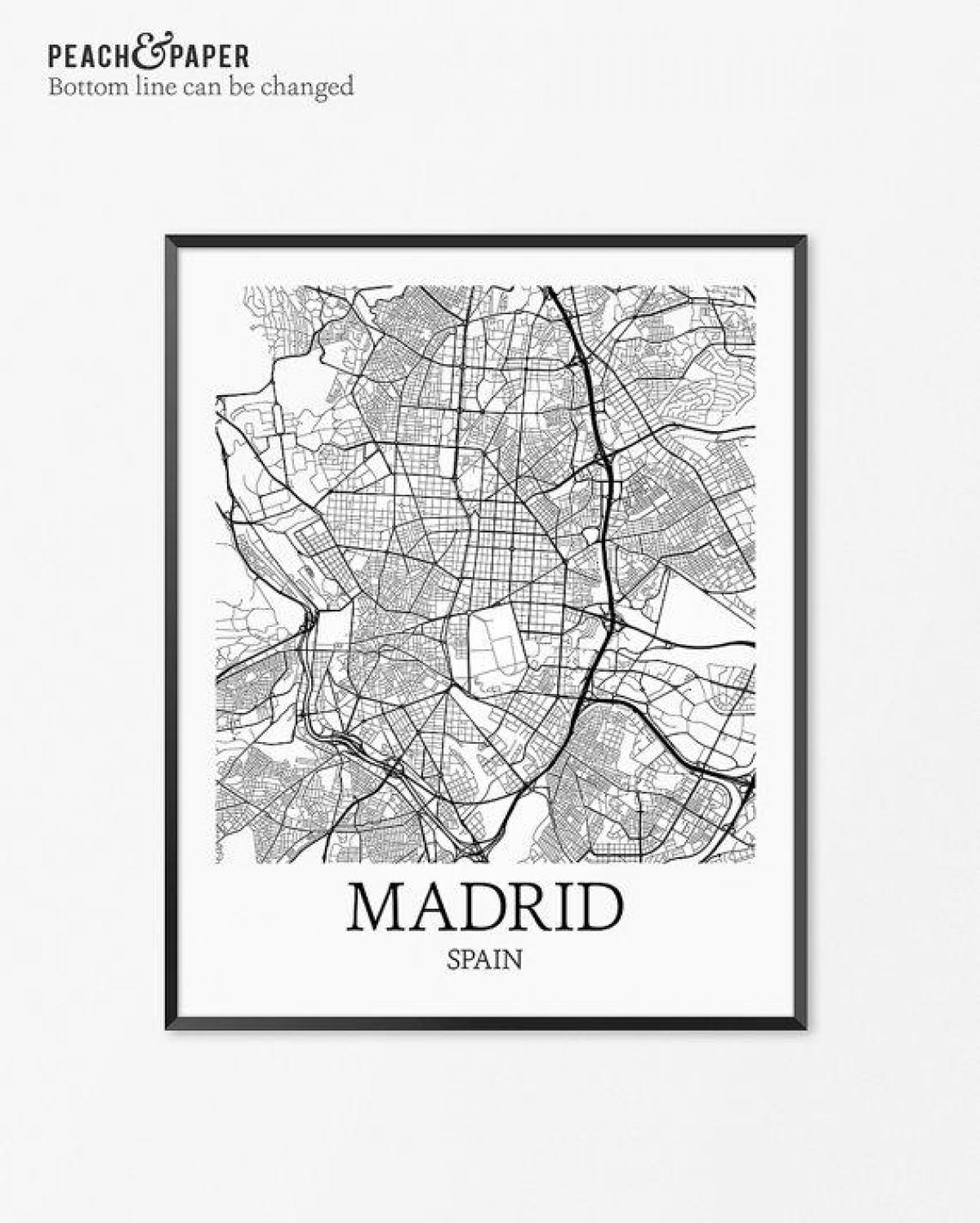 Madrid harita poster göster 