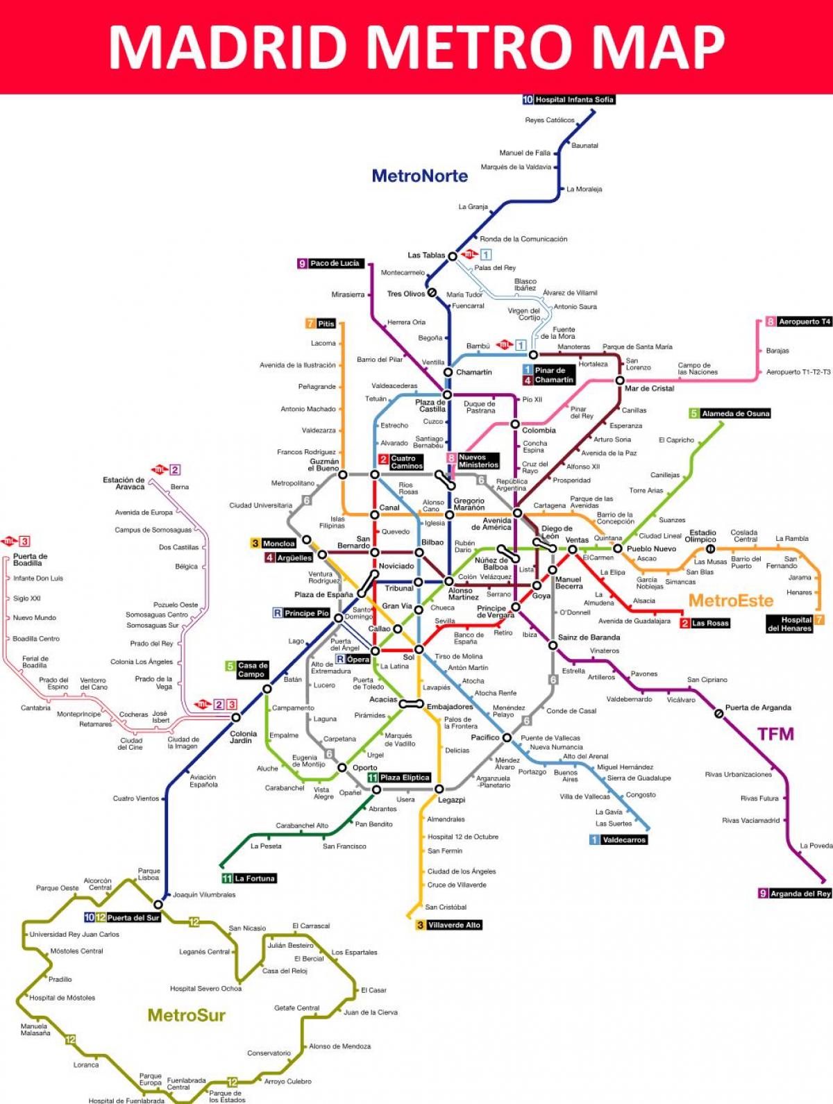 metro de Madrid Haritayı göster