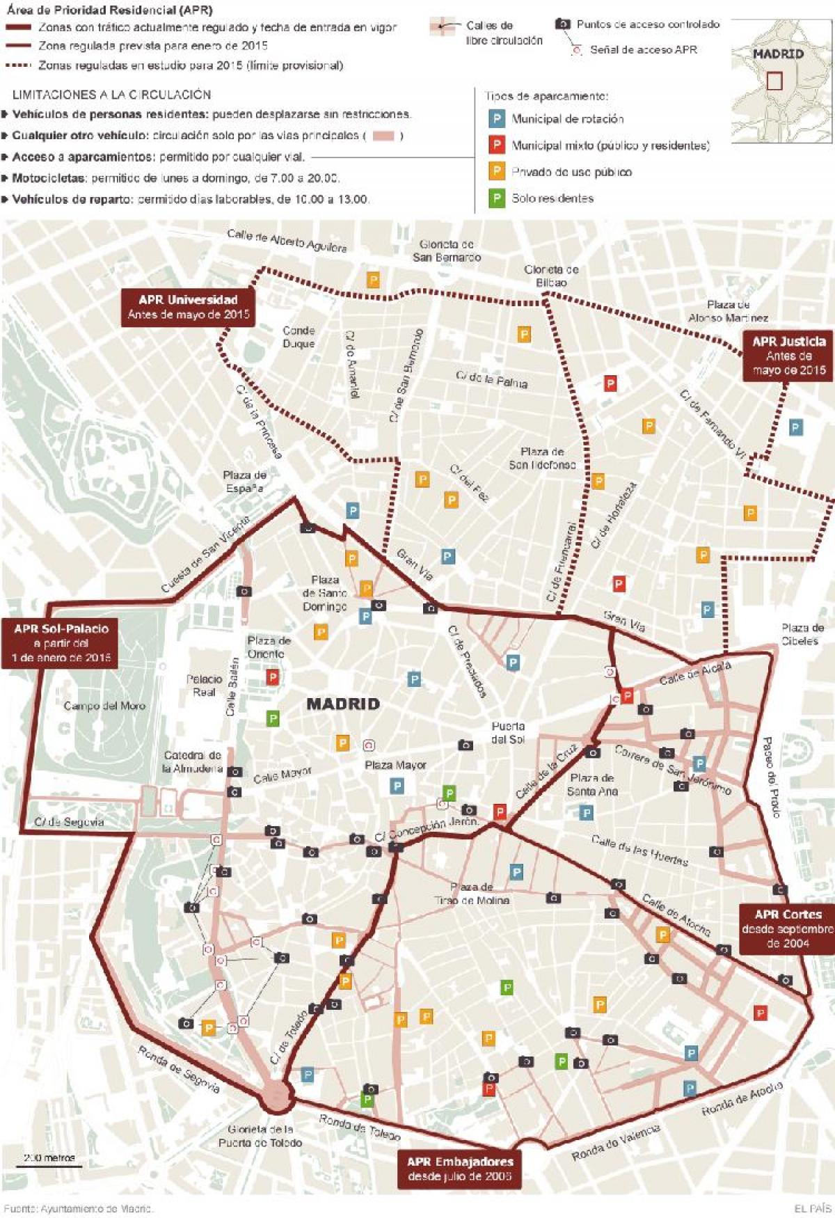 Madrid Park haritası 