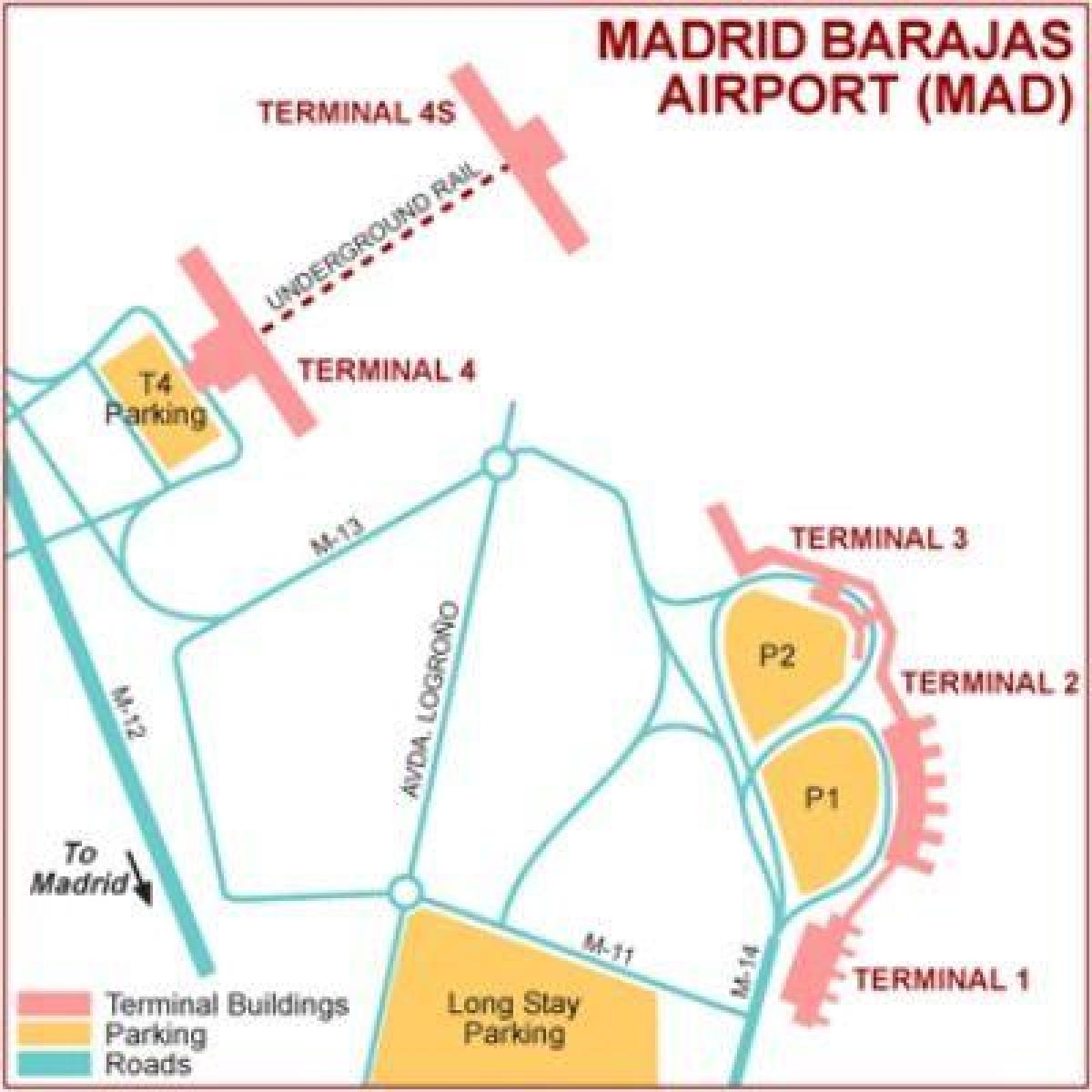 Madrid havaalanı terminal göster