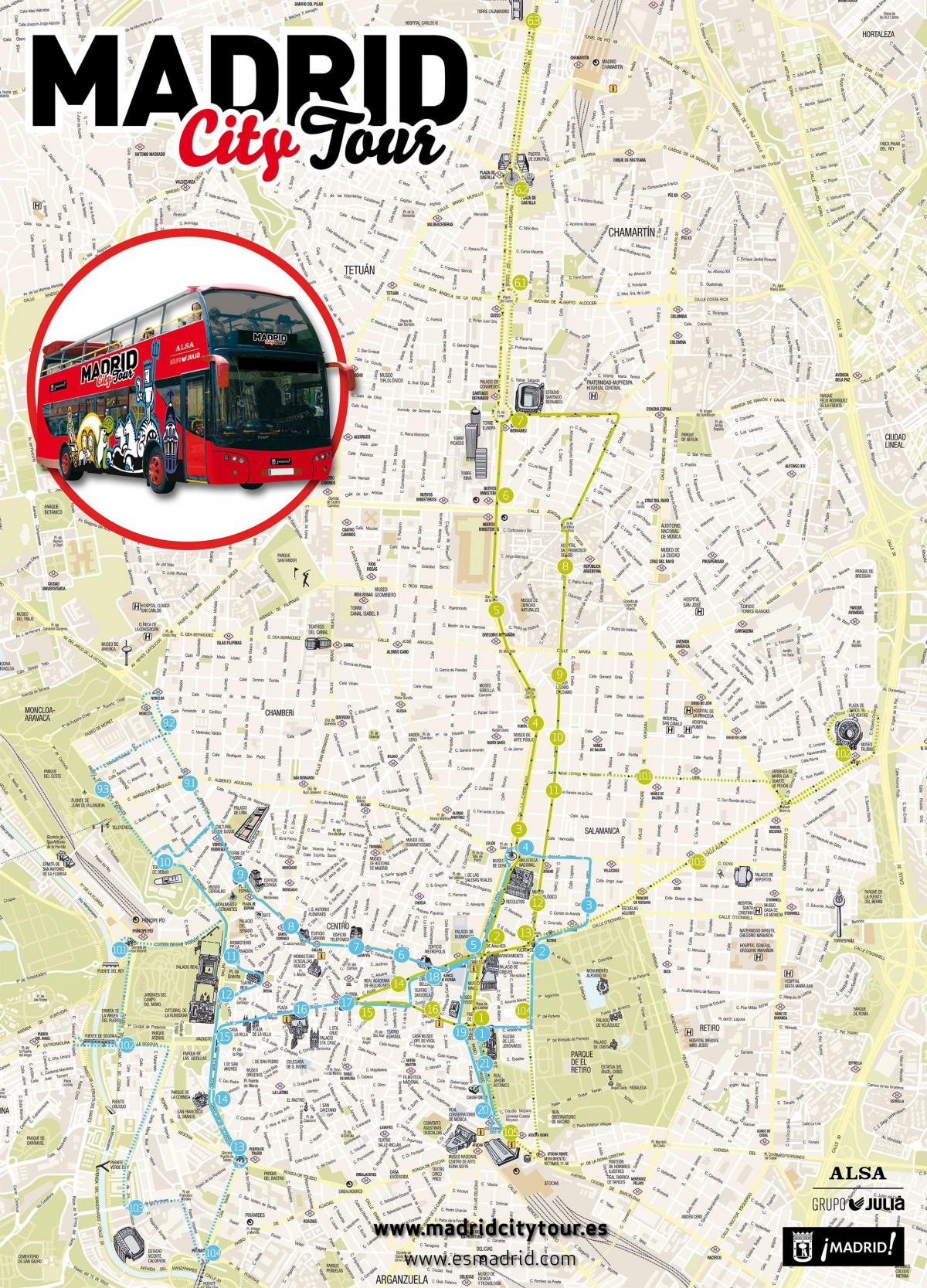 Madrid gezi otobüsü göster