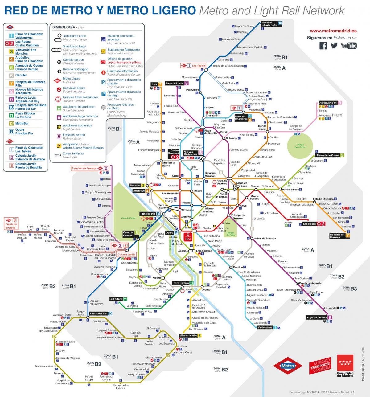 Madrid ulaşım haritası 