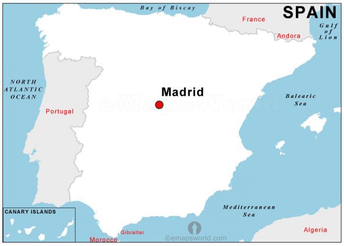 İspanya'nın başkenti haritası 