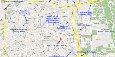 Merkezi Madrid, İspanya harita 