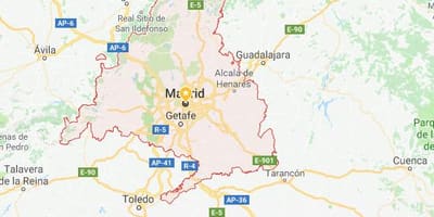Madrid haritası ve çevre il