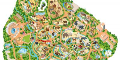 Madrid Hayvanat Bahçesi haritası 