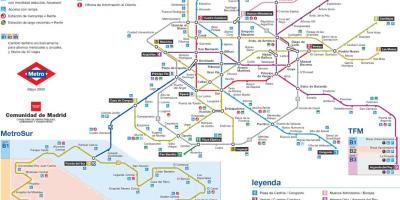 Madrid metro İstasyonu haritası