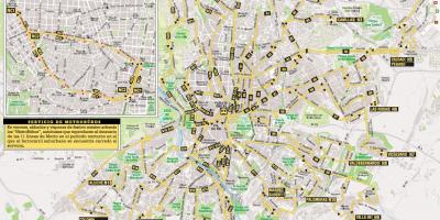 Otobüs güzergahları Madrid Haritayı göster