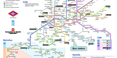 Madrid tren istasyonu haritası