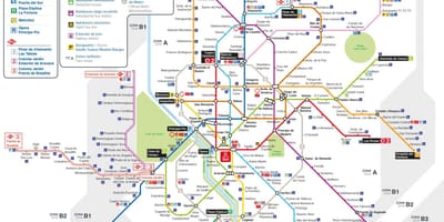 Madrid ulaşım haritası 