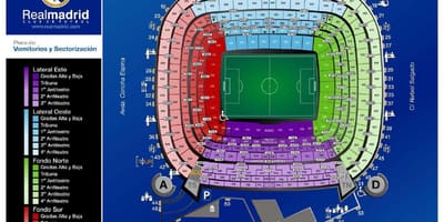 Santiago bernabeu Stadyumu harita